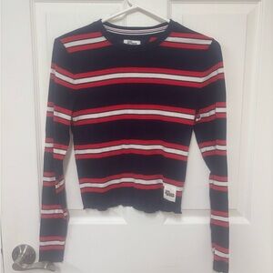 Tommy Hilfiger Navy, Red & White Striped Knit Top